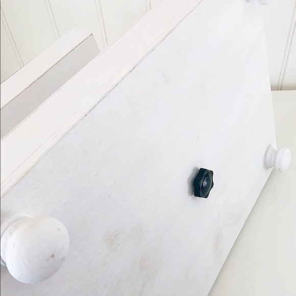 Distressed White Foundations Decor Tiered Tray Rectangle - Picture 4 of 4